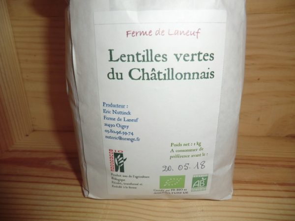 Lentilles vertes du Châtillonnais